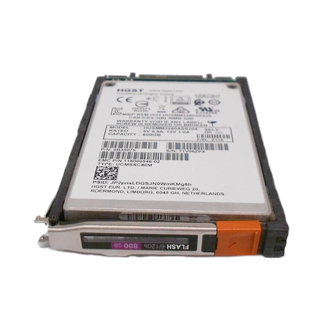 EMC 005052257 800GB SAS 12Gb/s 2.5-Inch Solid State Drive for FAST VP 25x2.5-Inch Enclosure