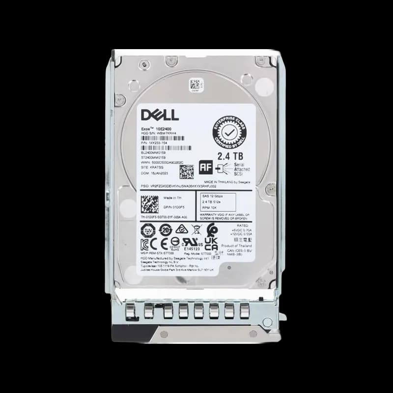 Dell 01D0F5 2.4TB 10000RPM SAS 12Gb/s 512e 2.5-in HDD