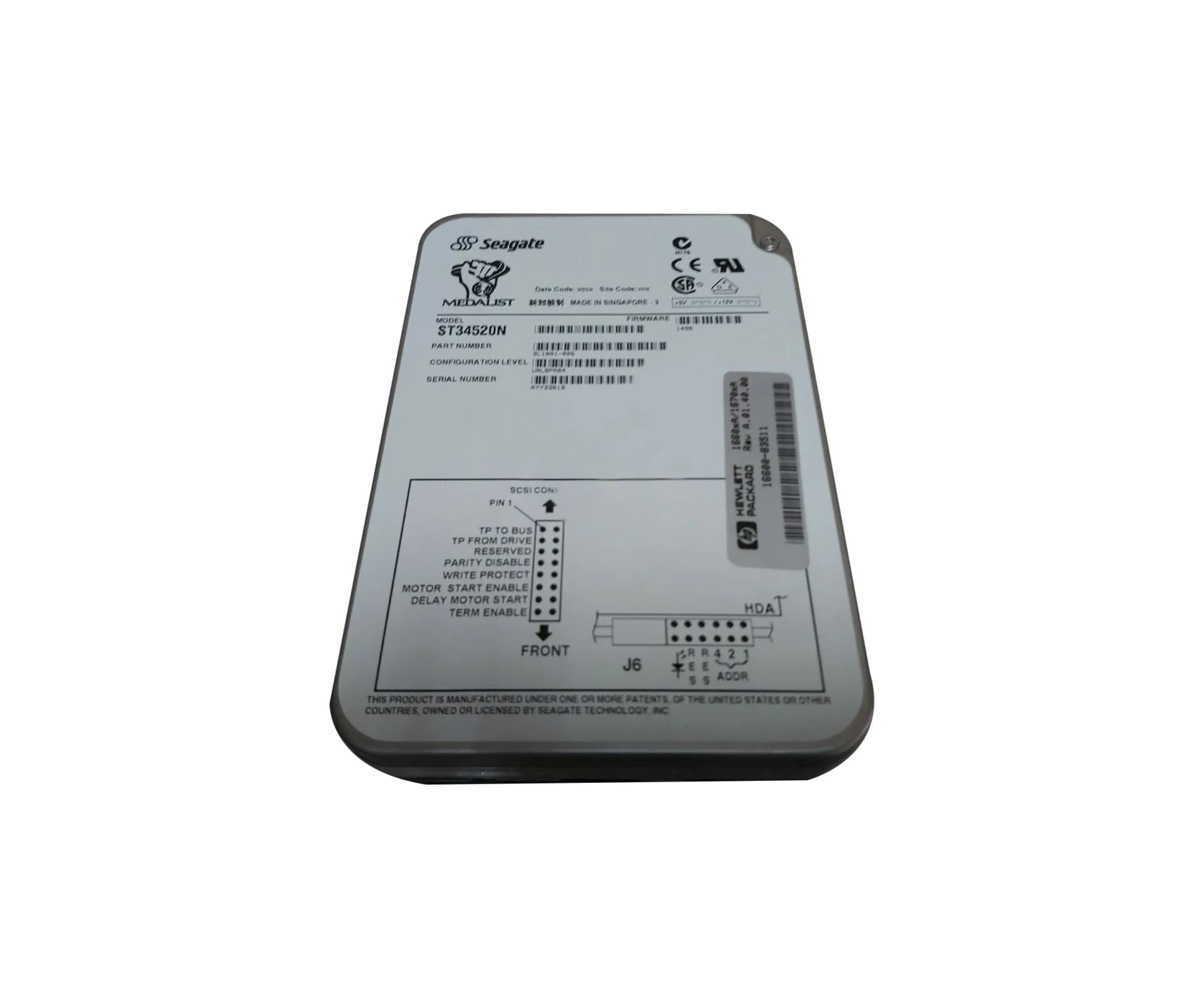 HP 16600-83512 4.55GB SCSI 7200 3.5-Inch Hard Drive