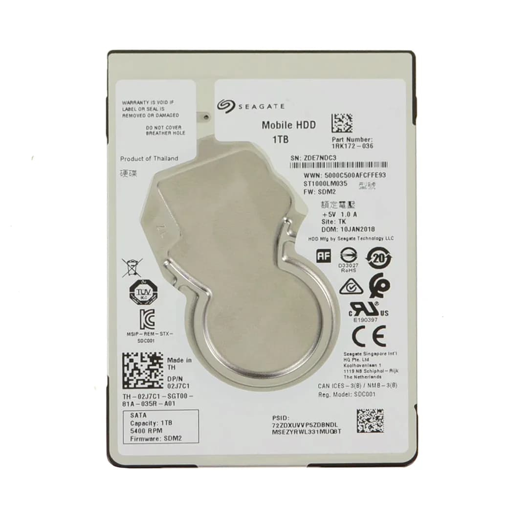 Dell 2J7C1 1TB 5400RPM SATA 6Gb/s 128MB Cache 2.5-Inch Hard Drive