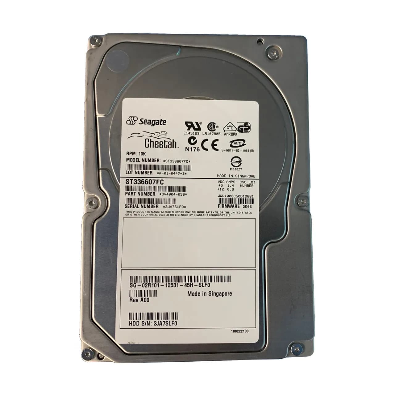 Dell 2R101 36GB 2Gb/s Fibre Channel 10000 3.5-inch 8MB Hard Drive
