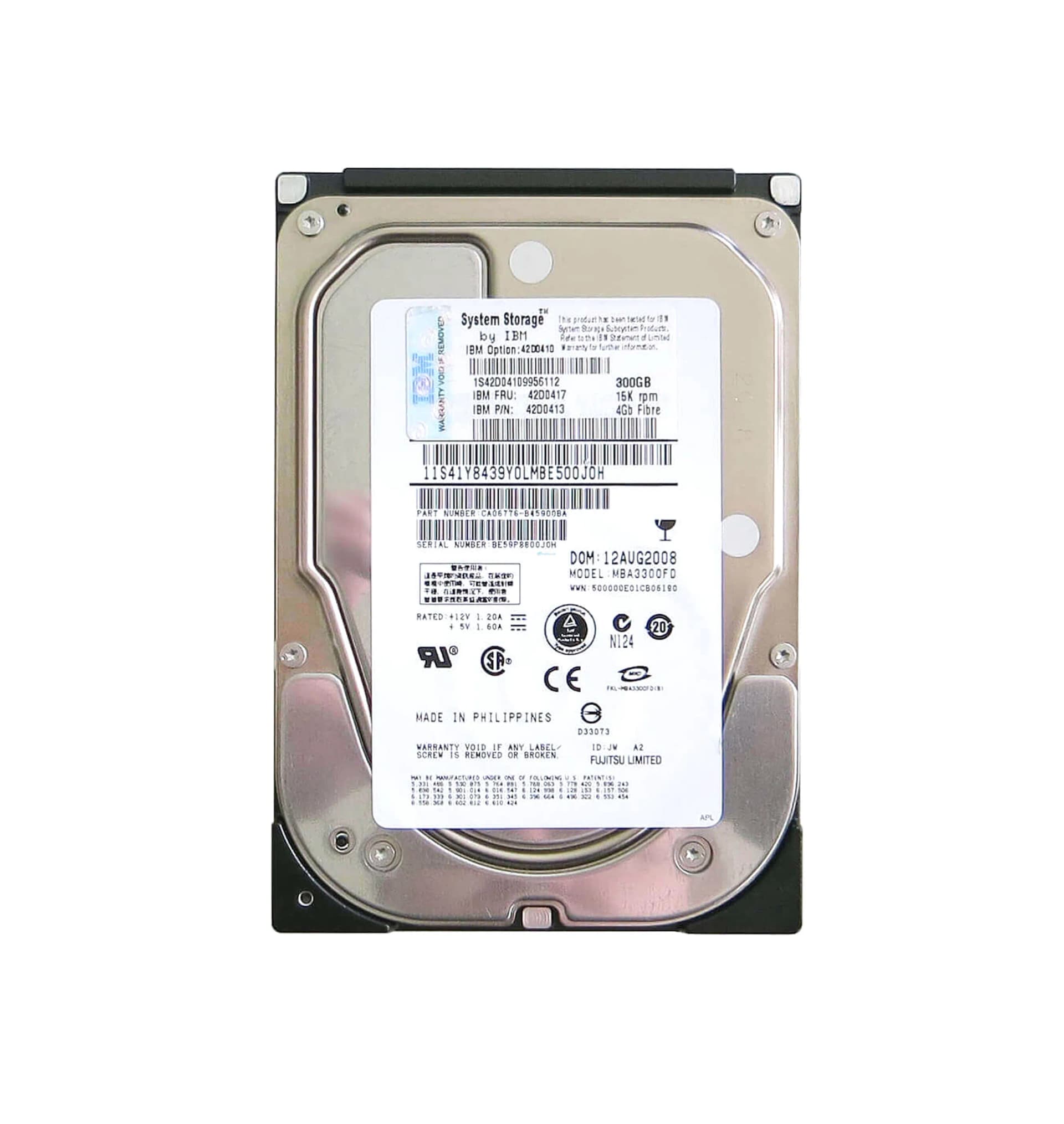 IBM 42D0417 300GB 4Gbps Fibre Channel 15000 3.5-inch 16MB Hard Drive