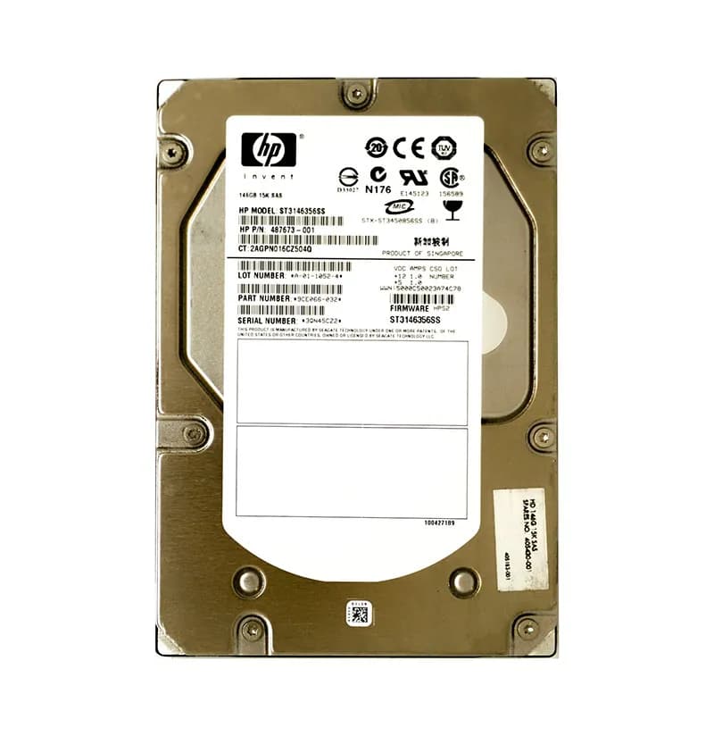 HP 487673-001 146GB 3Gb/s SAS 15000 3.5-in Hard Drive