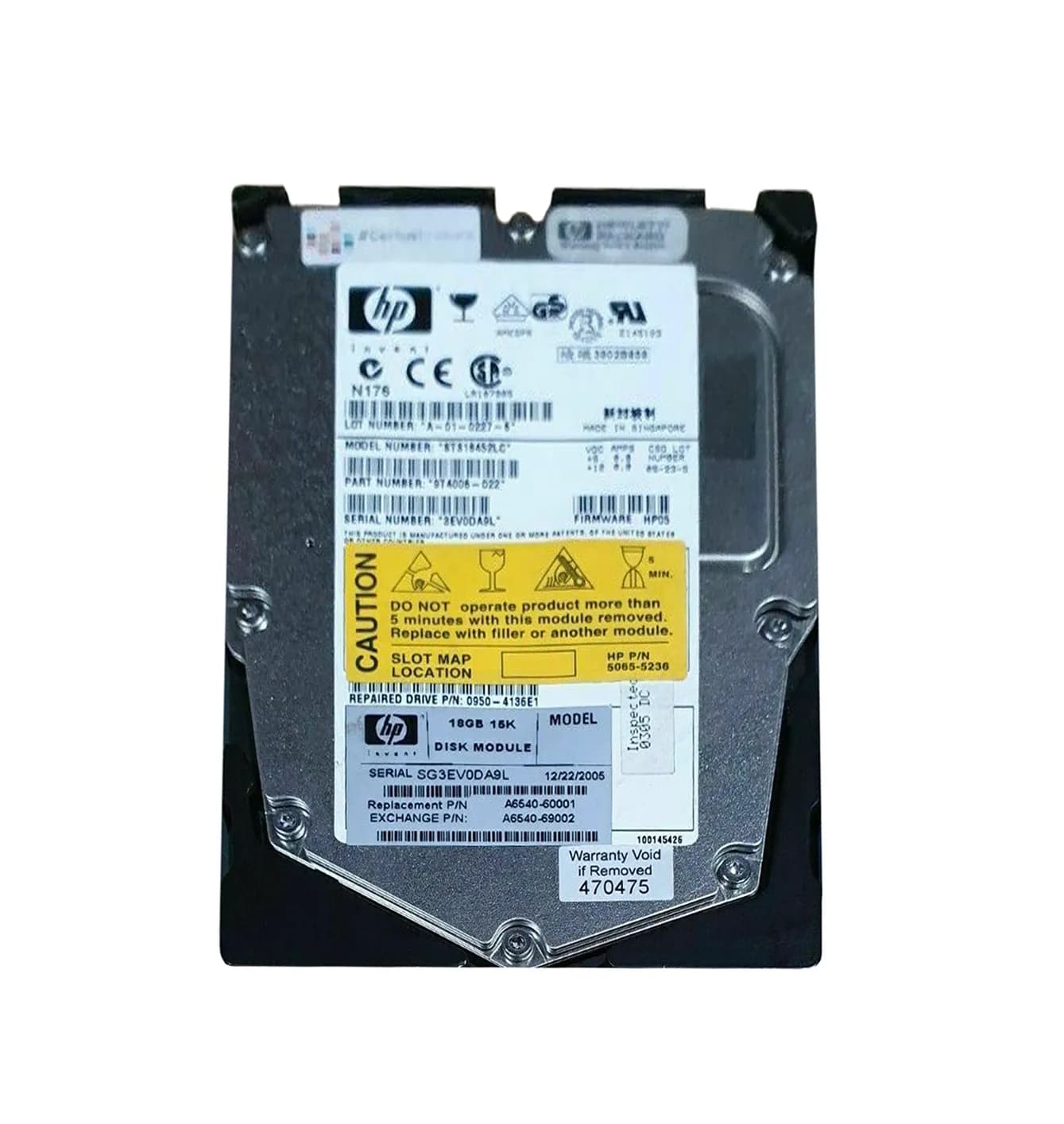 HP A6540-69001 18.2GB Ultra-160 SCSI 15000 3.5-inch Hard Drive
