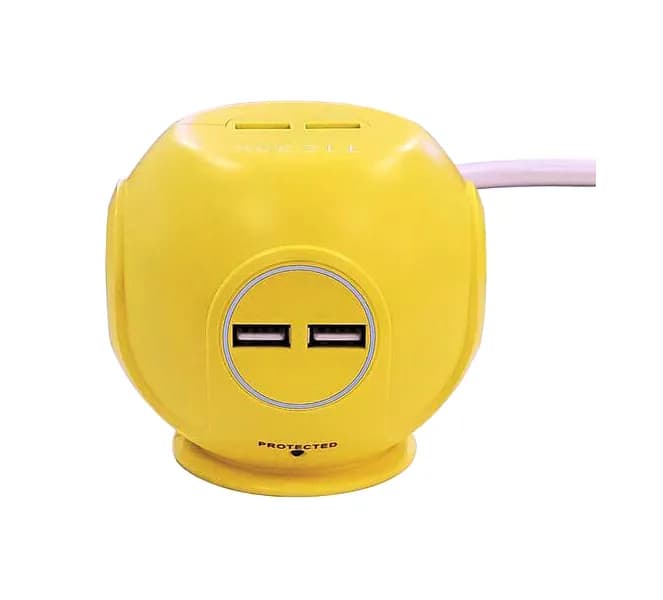 Accell D080B-049E Power Cutie 1800-Watts 120V 15A 4 x Ports USB Type-A + 3 x Outlets Surge Protector