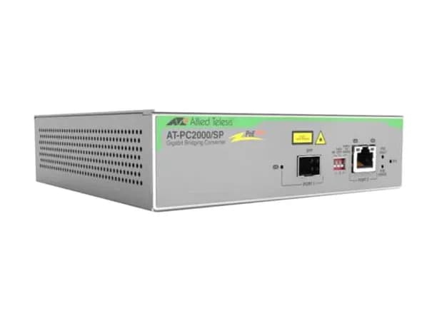 Allied AT-PC2000/SP-960 Telesis PoE+ 1000Base-T Media Converter