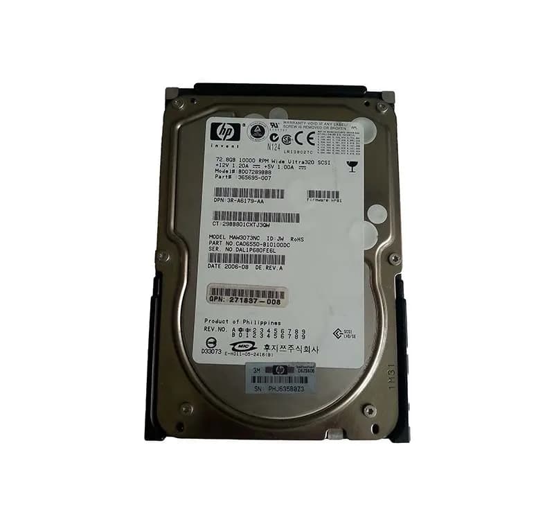 HP BDO7289BB8 72.8GB 10000RPM Ultra320 SCSI 80-Pin 3.5-Inch Hard Drive