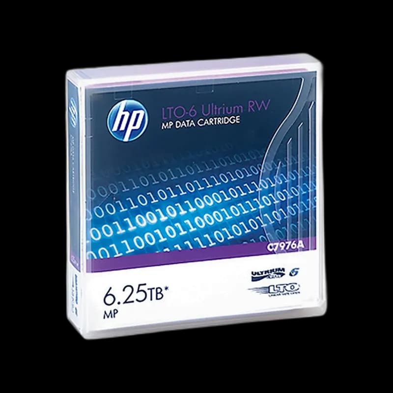 HP C7976A LTO-6 2.5TB(Native)/ 6.25TB(Compressed) Tape Media Cartridge