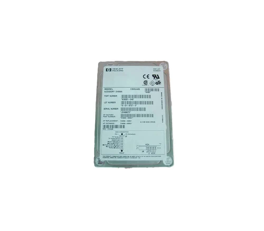 HP D4956-60001 4.2GB 7200RPM Fast Wide SCSI 50-Pin 3.5-Inch Hard Drive for Storage System 6