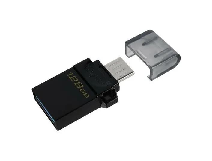 Kingston DTDUO3G2/128GB DataTraveler microDuo 128GB 3.0 G2 microUSB / USB Type-A Flash Drive for And...