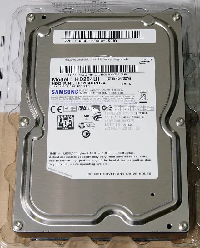 Samsung HD204UI 2TB 3Gb/s SATA 5400 3.5-inch 32MB Hard Drive
