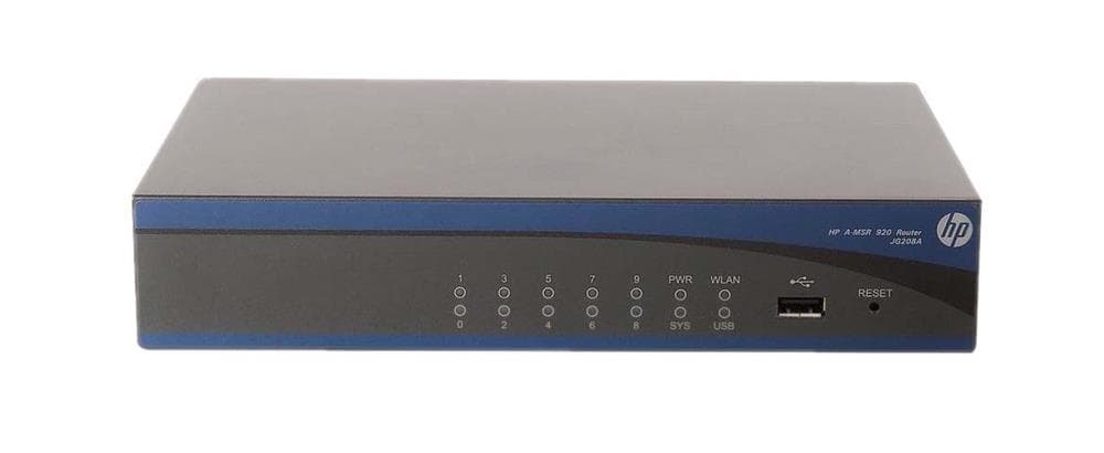 HP JG208A MSR920-W 2 x WAN Ports 10/100Base-T RJ-45 + 8 x LAN Ports 10/100Base-T RJ-45 802-11BG Wire...