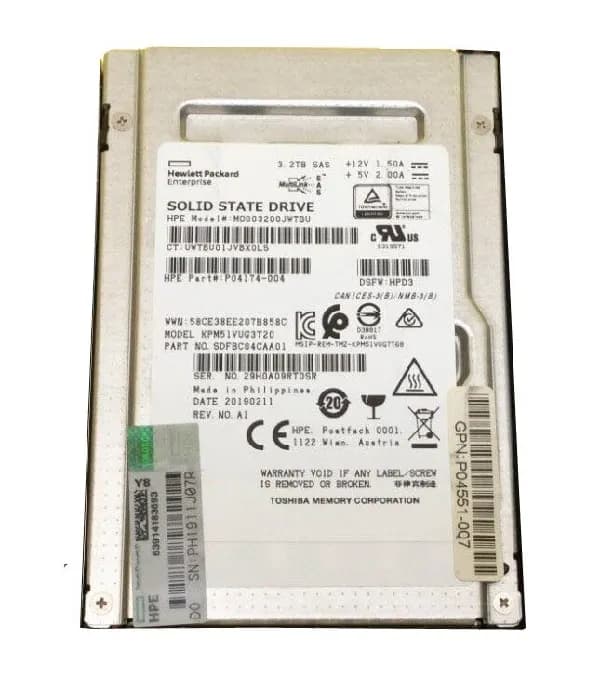 Kioxia SDFBC04CAA01 3.2TB Multi-Level Cell SAS 12Gb/s 2.5-Inch SSD