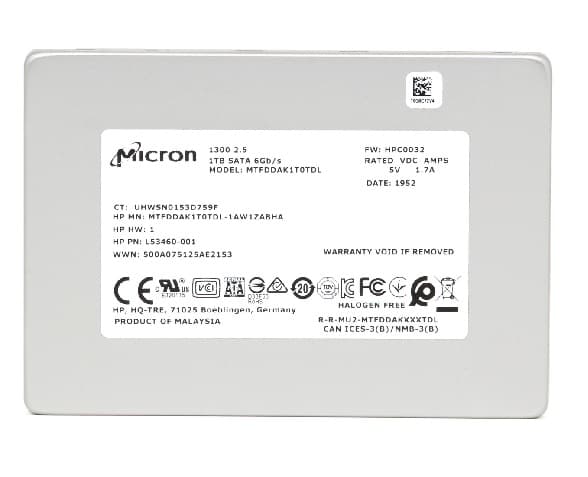 Micron MTFDDAK1T0TDL-1AW1ZABHA 1TB TLC SATA 6Gb/s 2.5-In SSD