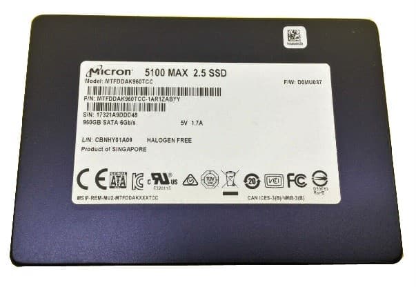 Micron MTFDDAK960TCC-1AR1ZA 960GB 6Gb/s SATA TLC 2.5-inch SSD