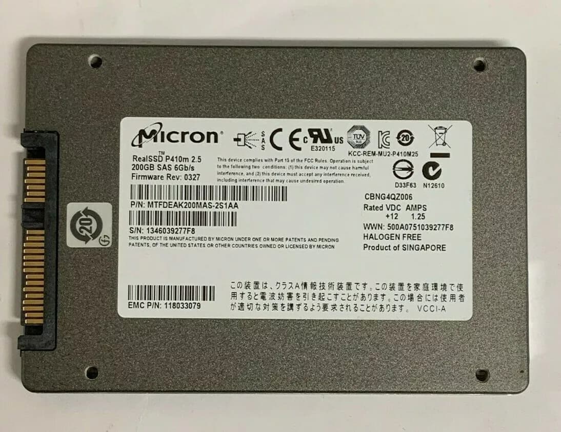 Micron MTFDEAK200MAS-2S1AA 200GB SAS 6Gb/s 2.5-Inch Solid State Drive