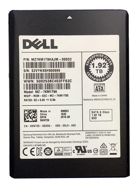 Samsung MZ-7KM1T9A 1.92TB SATA 6Gb/s 2.5-Inch Solid State Drive
