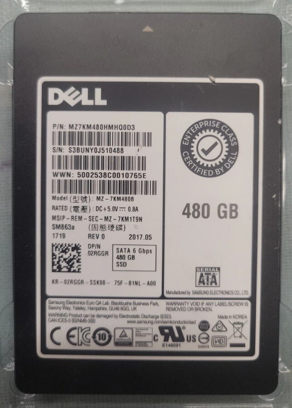 Samsung MZ-7KM480B 480GB 6Gb/s SATA Multi-Level Cell 2.5-in SSD
