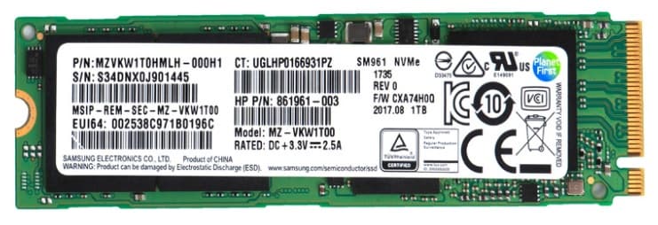 Samsung MZ-VKW1T00 1TB Multi-Level Cell PCIe NVMe 3.0 x4 M.2 2280 SSD