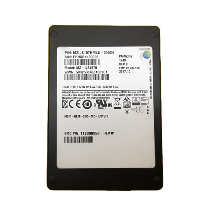 Samsung MZILS15THMLS-000C4 PM1633A 15.36TB SAS 12Gb/s 2.5-in SSD