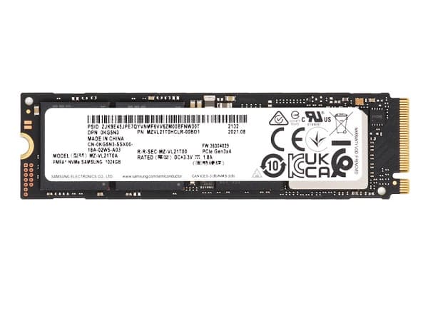 Samsung MZVL21T0HCLR-00BD1 PM9A1 1TB PCI Express x3 NVMe M.2 2280 Solid State Drive