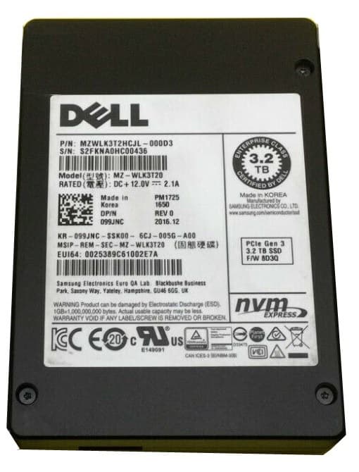 Samsung MZWLK3T2HCJL-000D3 3.2TB PCI Express NVMe 3.0 x4 TLC U.2 SSD