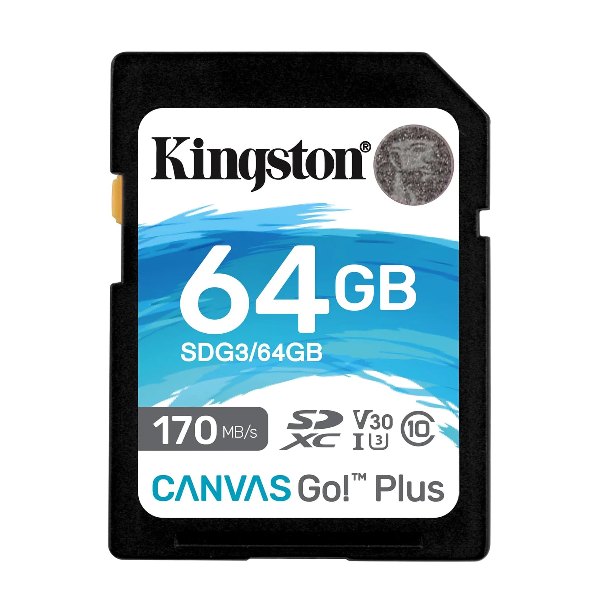 Kingston SDG3/64GB 64GB Canvas Go Plus Class 10 U3 Flash Memory Card