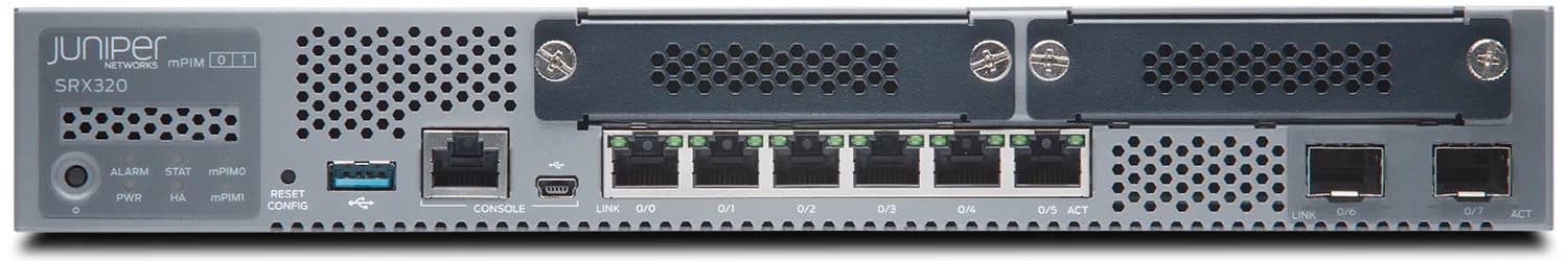 Juniper SRX320 6 x Ports 1000Base-T + 2 x Ports SFP Firewall