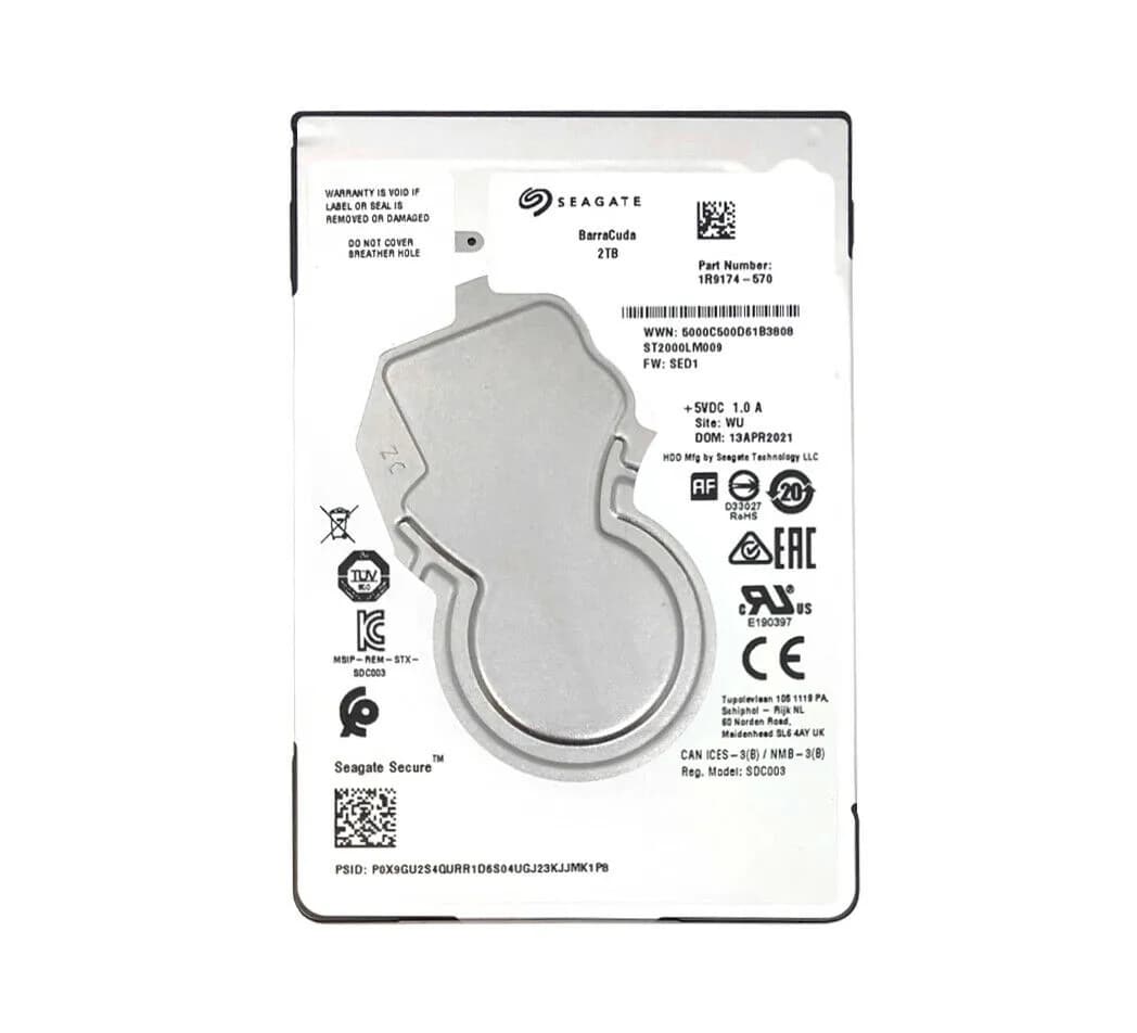 Seagate ST2000LM009 2TB 5400RPM SATA 6Gb/s 128MB Cache 2.5-inch Hard Drive
