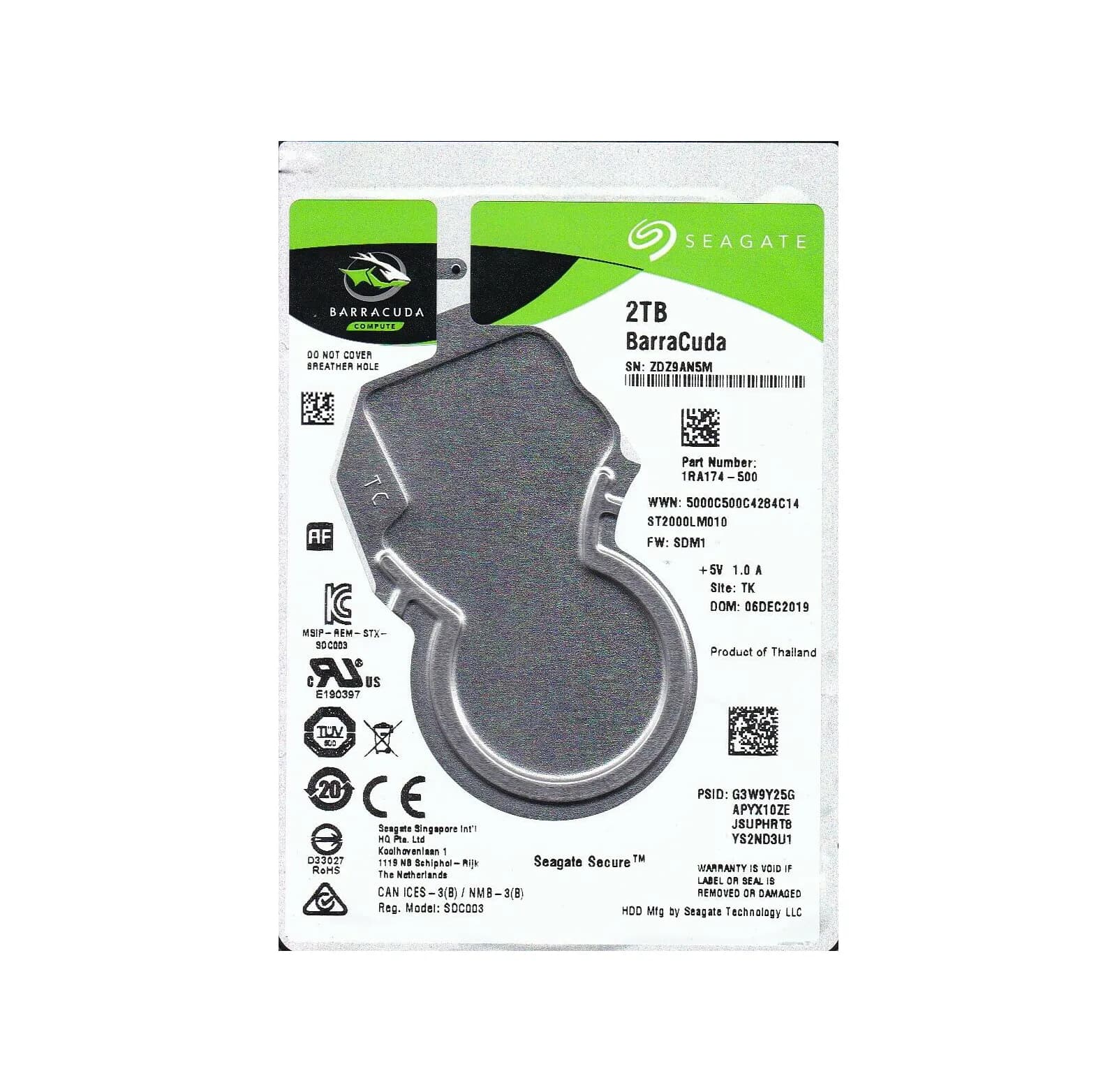 Seagate ST2000LM010 2TB 5400RPM SATA 6Gb/s 128MB Cache 2.5-inch Hard Drive