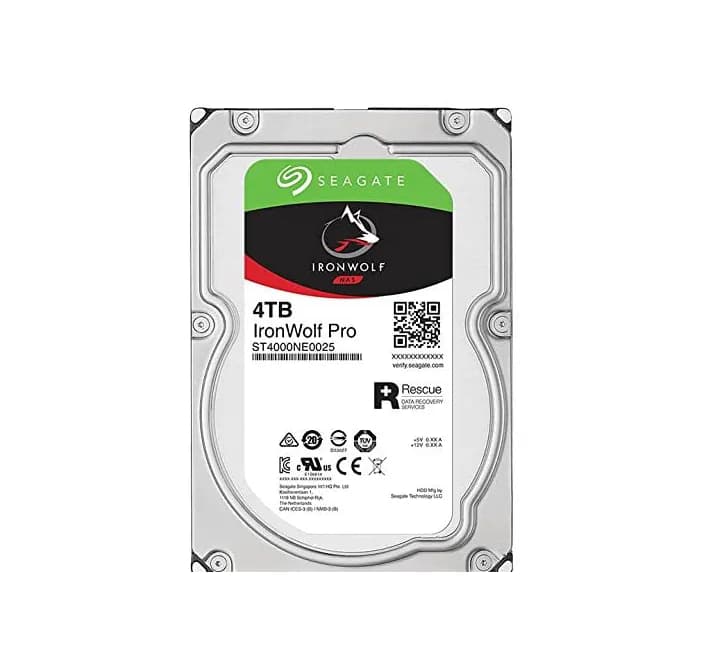 Seagate ST4000NE0025 IronWolf Pro 4TB 7200RPM SATA 6Gb/s 128MB Cache (512e) 3.5-inch Hard Drive