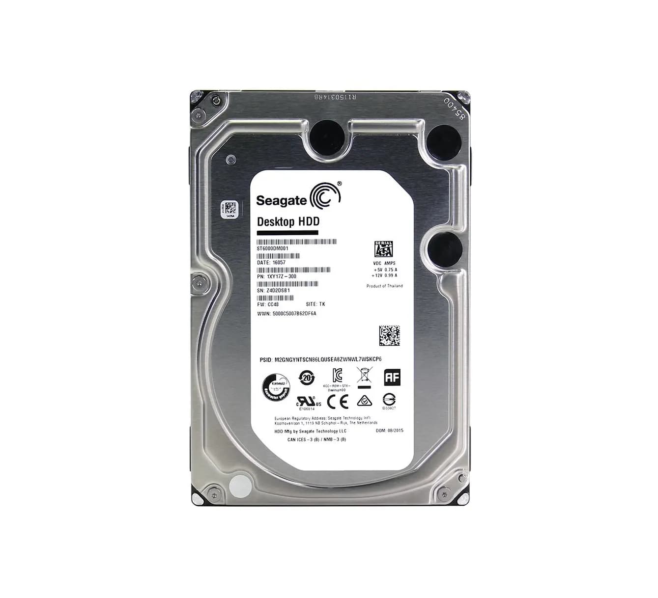 Seagate ST6000DM001 Desktop 6TB 5900RPM SATA 6Gb/s 128MB Cache 3.5-inch Hard Drive