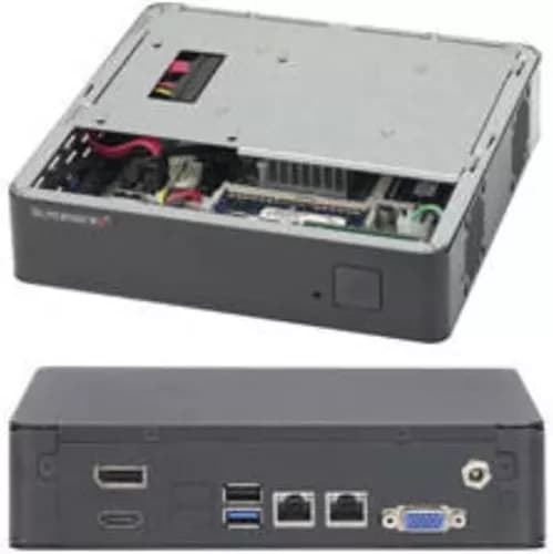 Supermicro SYS-E200-8B SuperServer SYS-E200-8B FCBGA 1170 60W Mini-ITX Server Barebone System (Black...
