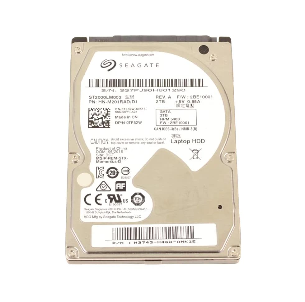 Dell TF52W 2TB 5400RPM SATA 6Gb/s 2.5-Inch Hard drive