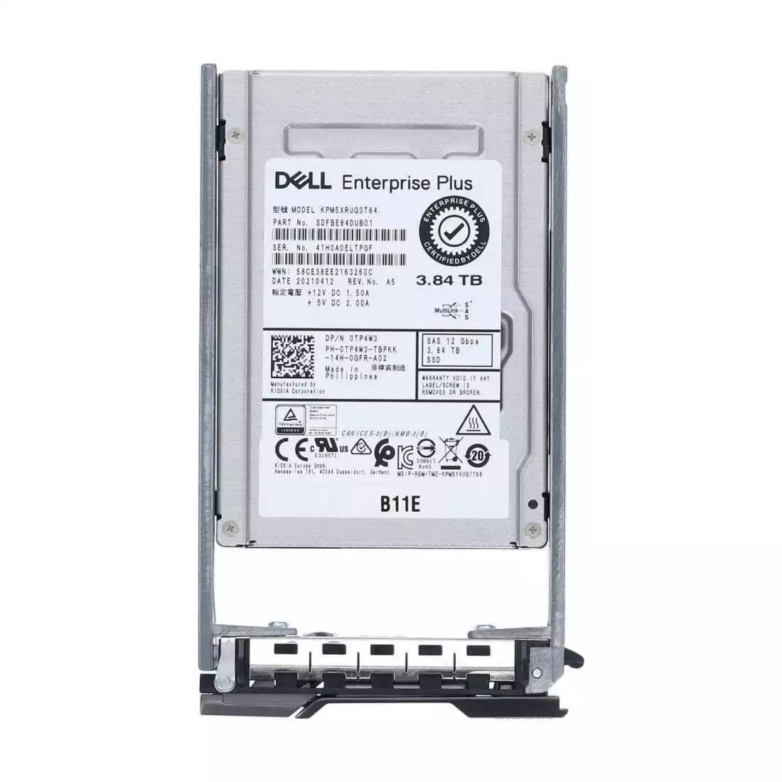 Dell TP4W3 3.84TB 12Gb/s SAS Triple-Level Cell 2.5-inch Solid State Drive