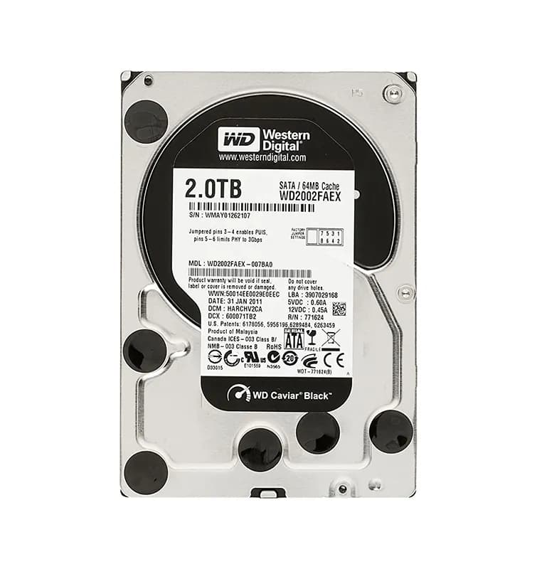 Western WD2002FAEX Digital 2TB 6Gb/s SATA 7200 3.5-in 64MB Hard Drive