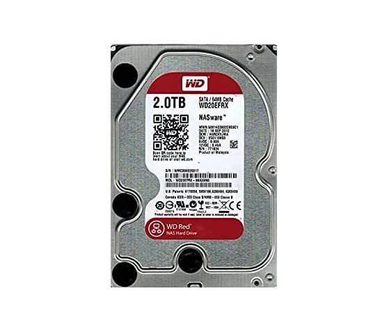 Western WD20EFRX Digital 2TB 6Gb/s SATA 5400 3.5-in 64MB Hard Drive