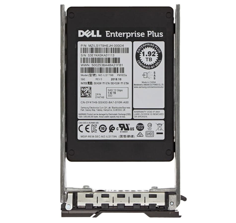 Dell Y4TH9 1.92TB 12Gb/s SAS Triple-Level Cell 2.5-inch Solid State Drive