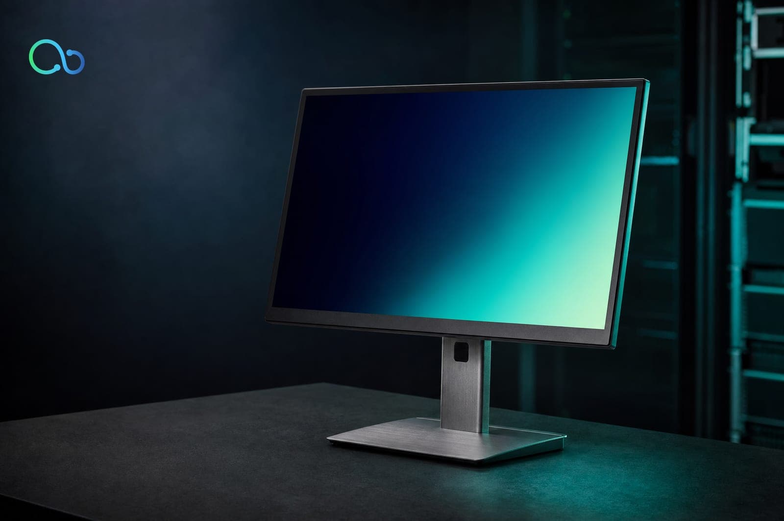 24‑inch 4K IPS monitor with matte black bezel and brushed aluminium stand, front view.