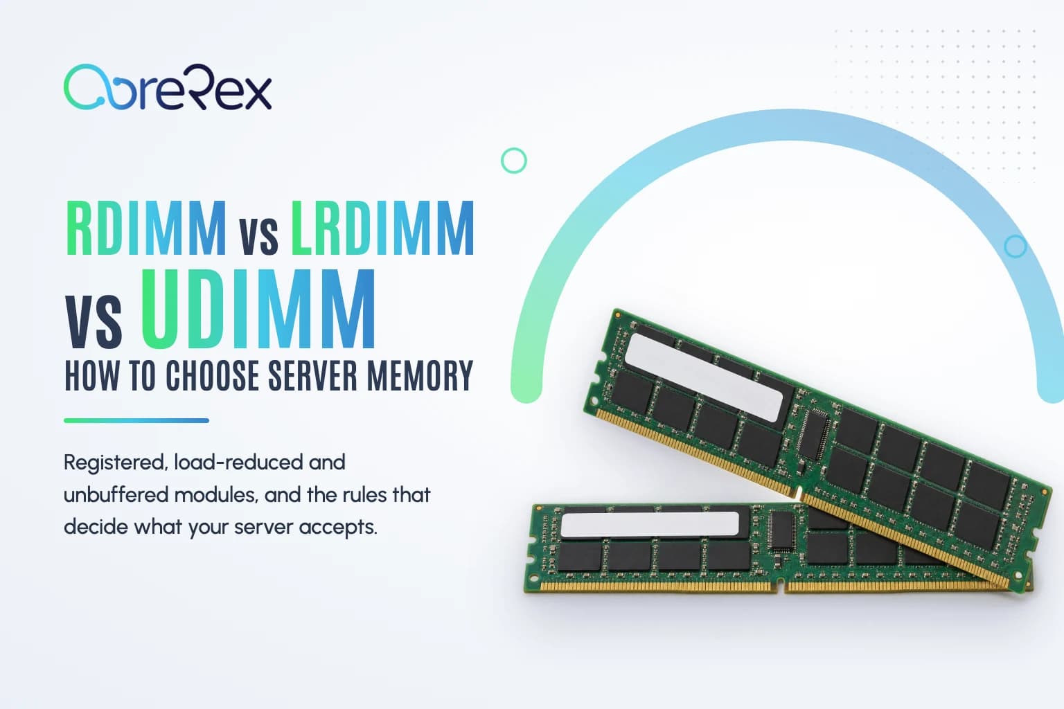 Two DDR4 registered server memory modules