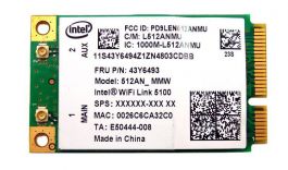 43Y6493 - IBM Lenovo 5100 Wi-Fi Link 802.11a/b/g/n Wireless LAN Card for ThinkPad T400