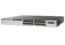 Cisco Catalyst 3850-24P-S - Switch - L3 - managed - 24 x 10/100/1000 (PoE+) - desktop, rack-mountable - PoE+ - refurbished