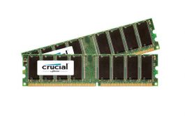 CT566280 - Crucial 1GB Kit (2 x 512MB) DDR-333MHz PC2700 non-ECC Unbuffered CL2.5 184-Pin DIMM Memory Upgrade for Supermicro SuperServer 5013C-M