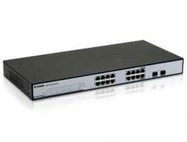 DGS-1216T - D-Link Web Smart 16-Port 10/100/1000+2 Combo SFP Switch