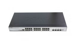 DGS-1510-28X - D-Link 28-Port 10/100/1000Base-T Layer-3 Managed Stackable Gigabit Ethernet Switch with 4 10-Gigabit SFP+ Ports Rack-Mountable