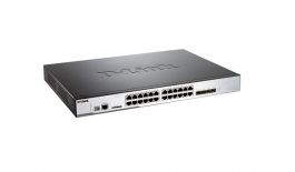 DGS-3120-24TC/EI - D-Link 39.5W 20-Port 10/100/1000Base-T Layer-3 Managed Gigabit Ethernet Switch with 4 Combo SFP Ports