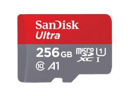 SDSQUAR-256G-GN6MN - SanDisk 256GB Ultra microSDXC U1, C10, A1, UHS-1 Memory Card