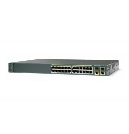 WS-C2960+24PC-L - Cisco Catalyst 2960 24-Port 10/100 + 2 x Combo Gigabit SFP Managed 1U Rack-Mountable Switch