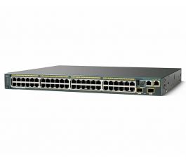 WS-C2960S-48TD-L - Cisco Catalyst 2960S-48TD-L 48-Port 48 x 10/100/1000 + 2 x 10 Gigabit SFP+ PoE Manageable Layer2 1U Rack-mountable Stackable Switch