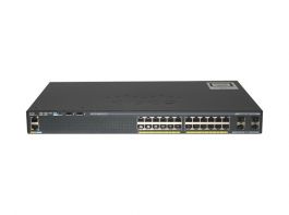 WS-C2960X-24PS-L - Cisco Catalyst 2960X 24-Ports 10/100/1000 + 4 x Gigabit SFP Managed Stackable 1U Rack-Mountable Switch